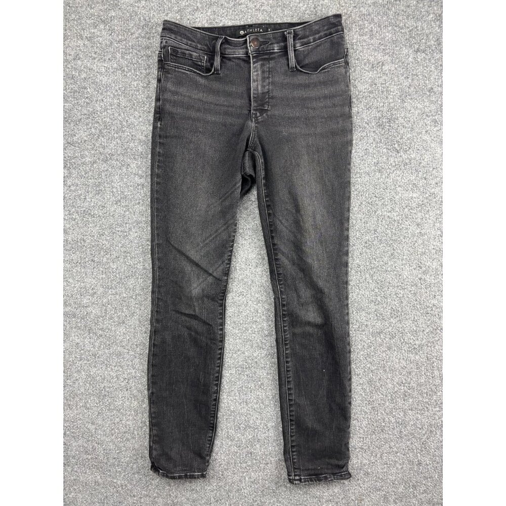 Athleta Jeans Womens 2 Black Sculptek‎ Skinny High Rise Stretch Denim Pants
